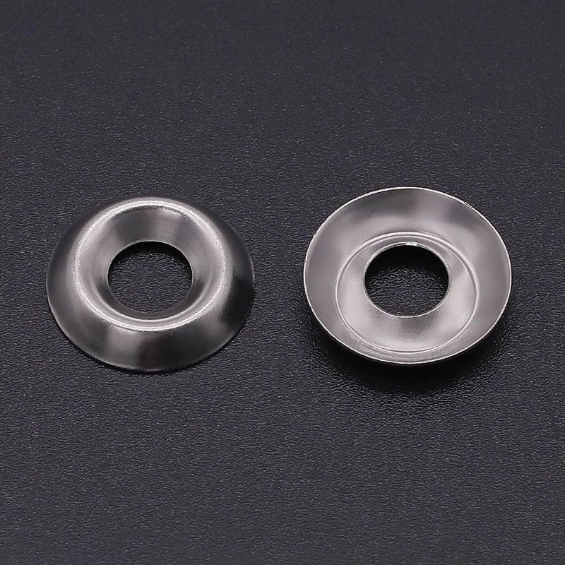 RoyceMart #10 (100 Pack) Stainless Countersunk Washers, No.10 Cup Washers 304 Stainless Steel 18-8, Bright Finish - Image 3